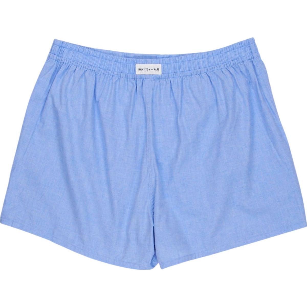 Hamilton + Hare Blue Cotton Cashmere Shorts