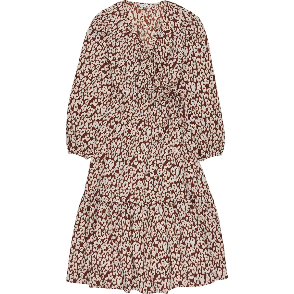 OMNES Brown Leopard Print Dress