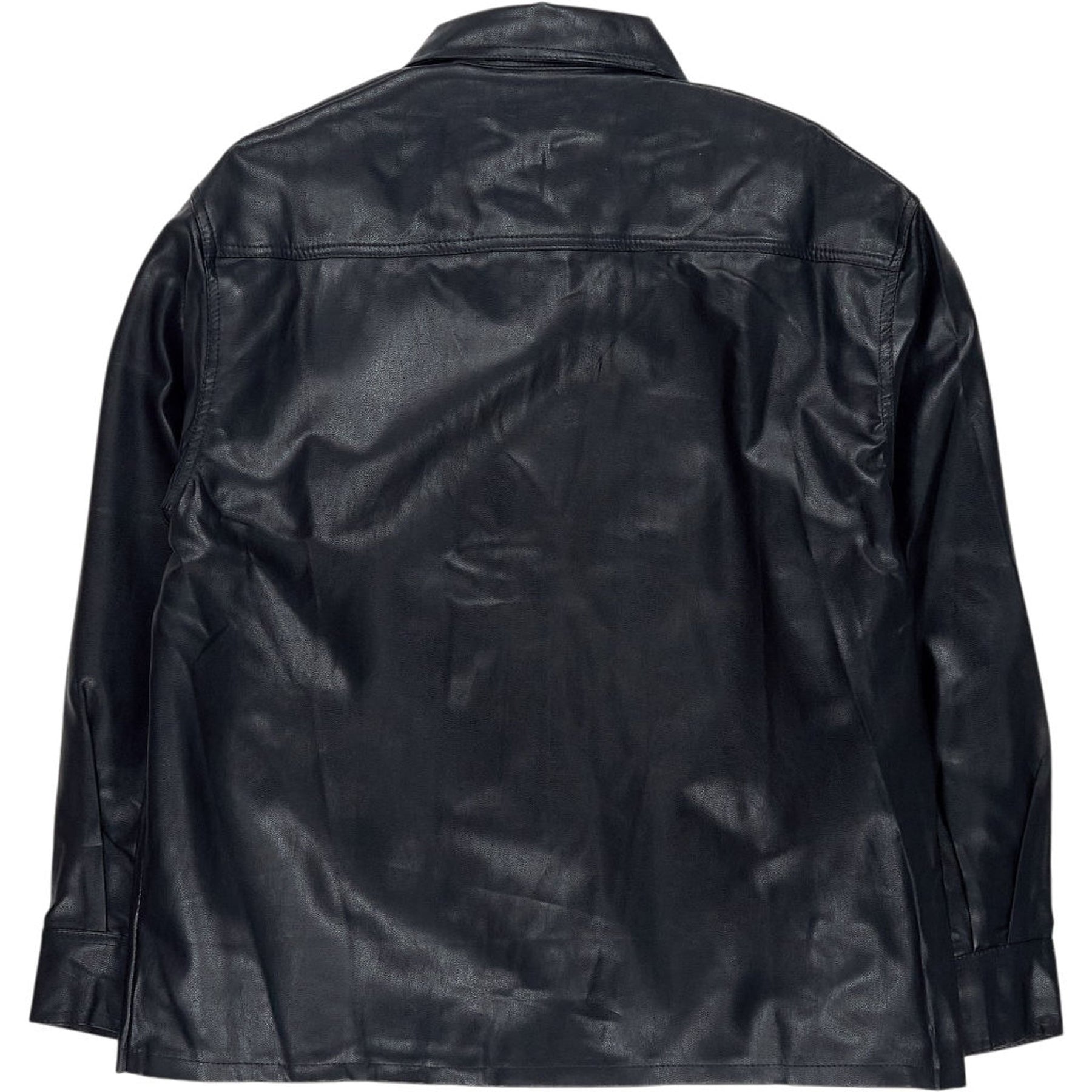 Motel Black PU Lumberjack Shirt