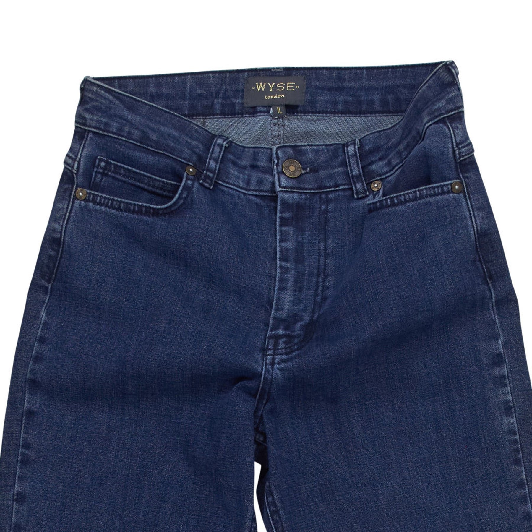 WYSE Blue Scallop Hem Jeans