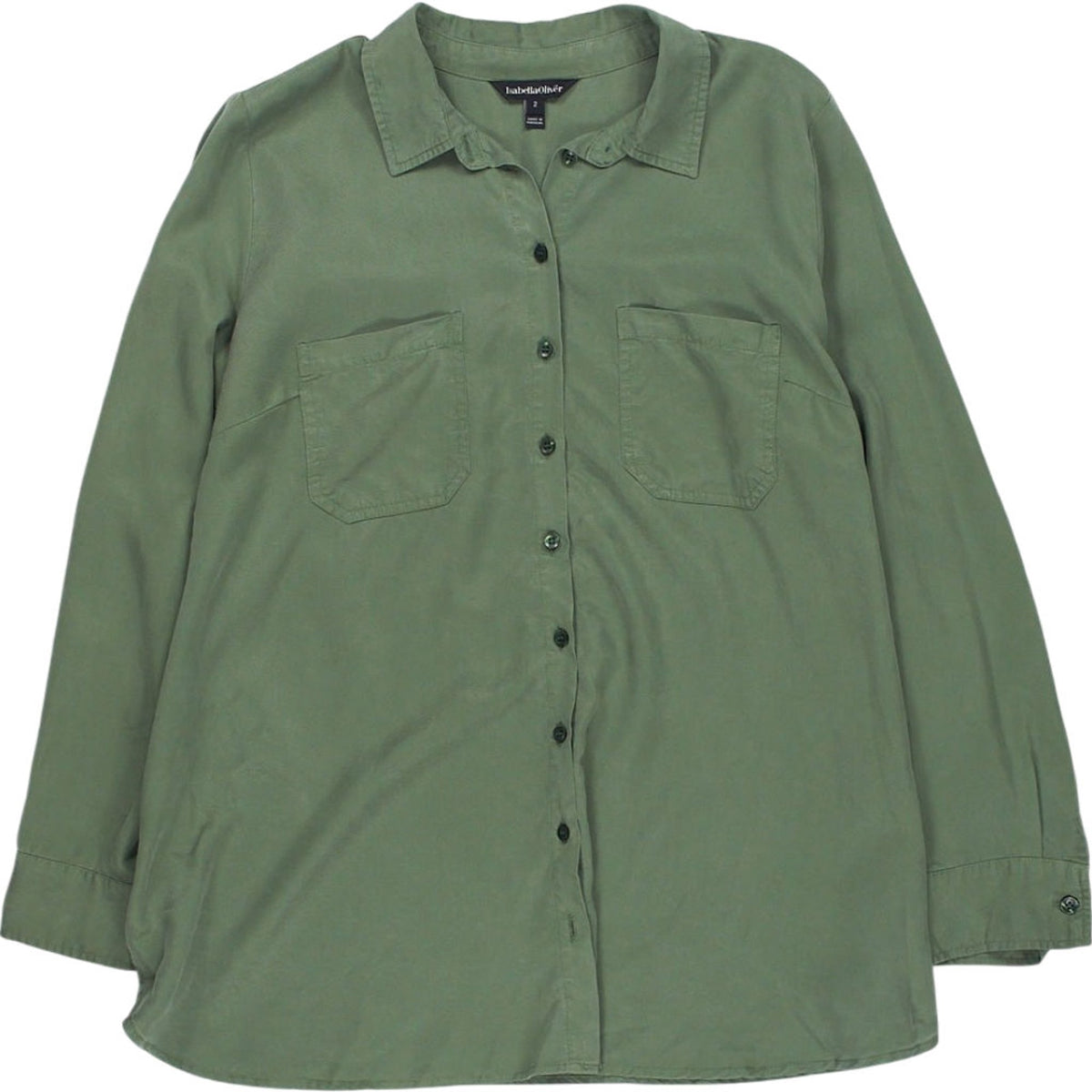 Isabella Oliver Green Button-Up Shirt
