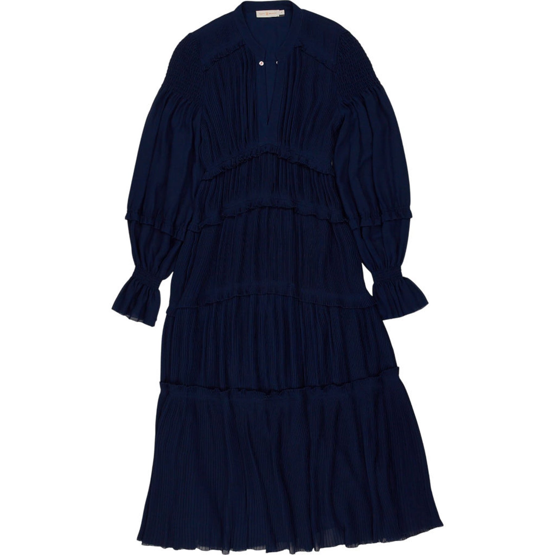 Tory Burch Navy Pleated Dress
