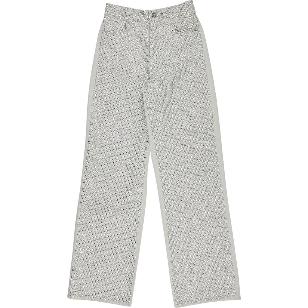 Topshop White Crystal Embellished Jeans