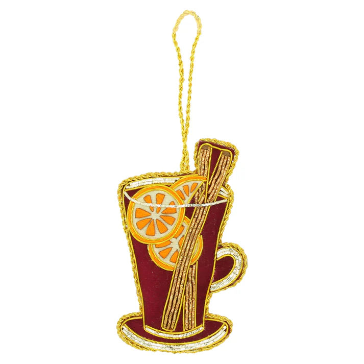 Beaded Mulled Wine Christmas Decoration