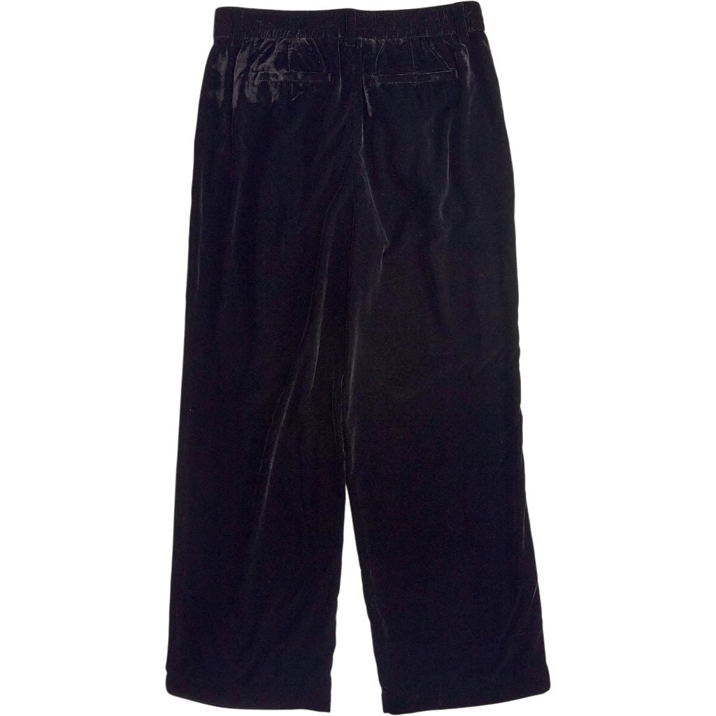 Lands' End Black Velvet High Rise Trousers