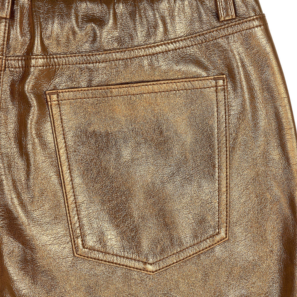 Wyse Gold Metallic Trousers UK 8