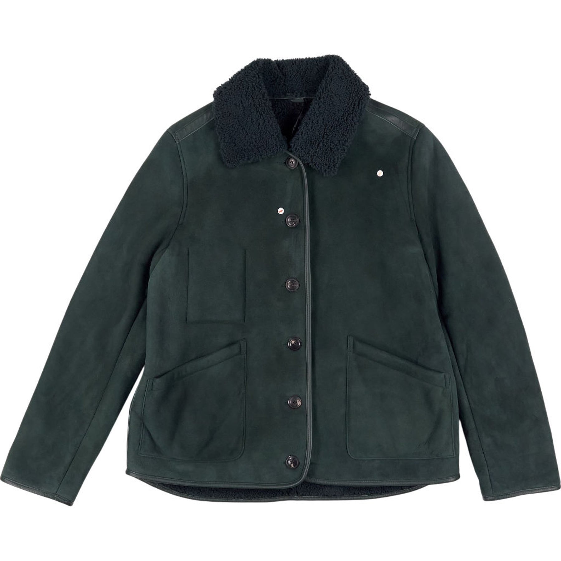 YMC Green Shearling Collar Jacket