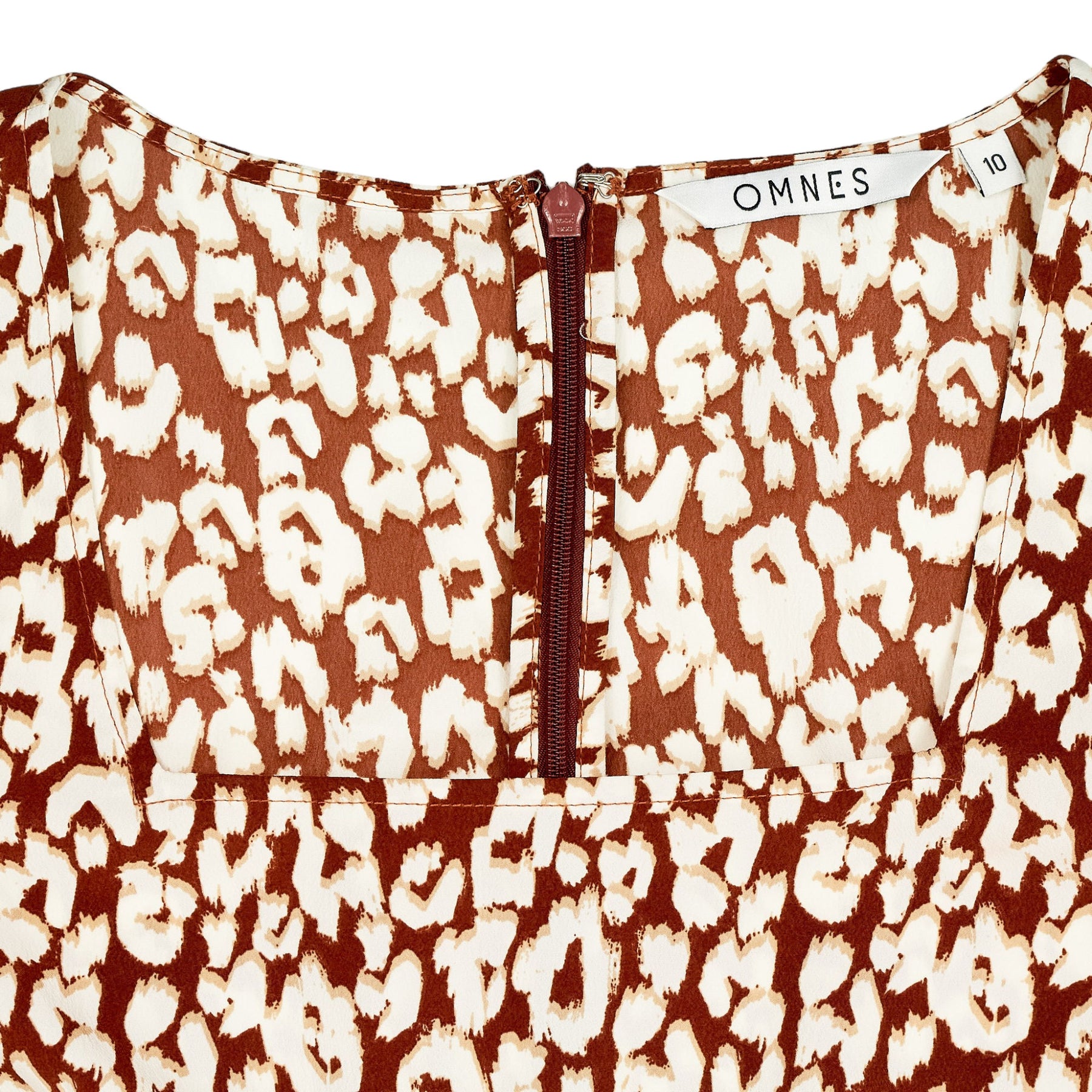 OMNES Brown Patterned Dress