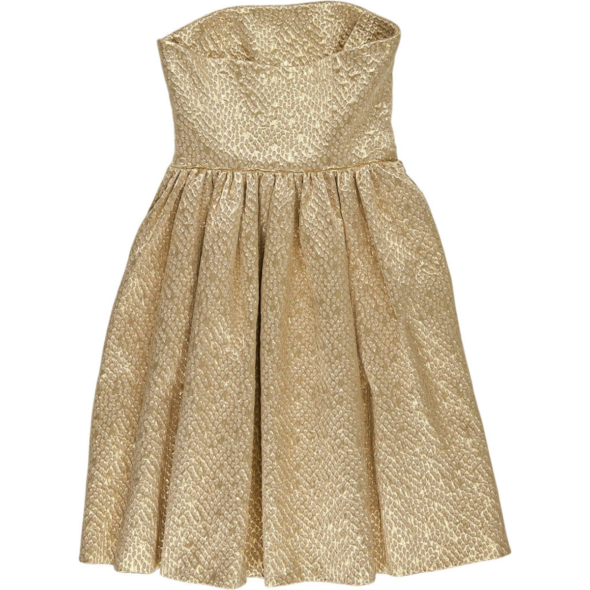 Armand Basi Gold Strapless Dress