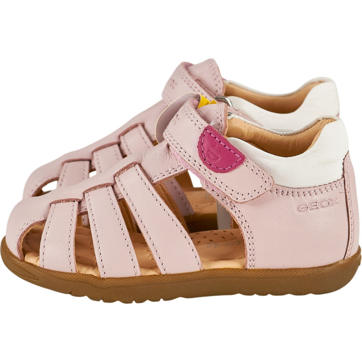Geox Pink Nappa Kids Sandals