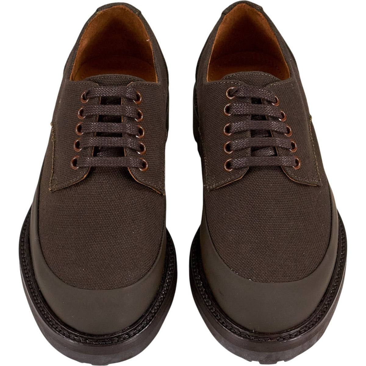 YMC Brown Canvas Chunky Sole Shoes