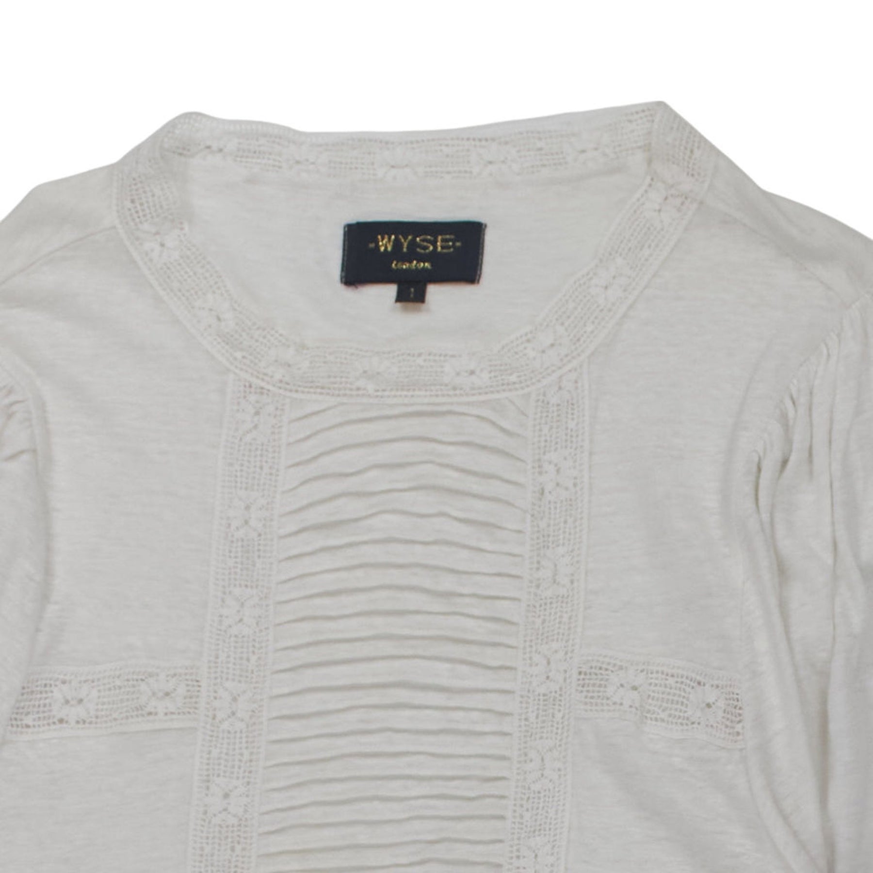 Wyse London White Lace Detail Top