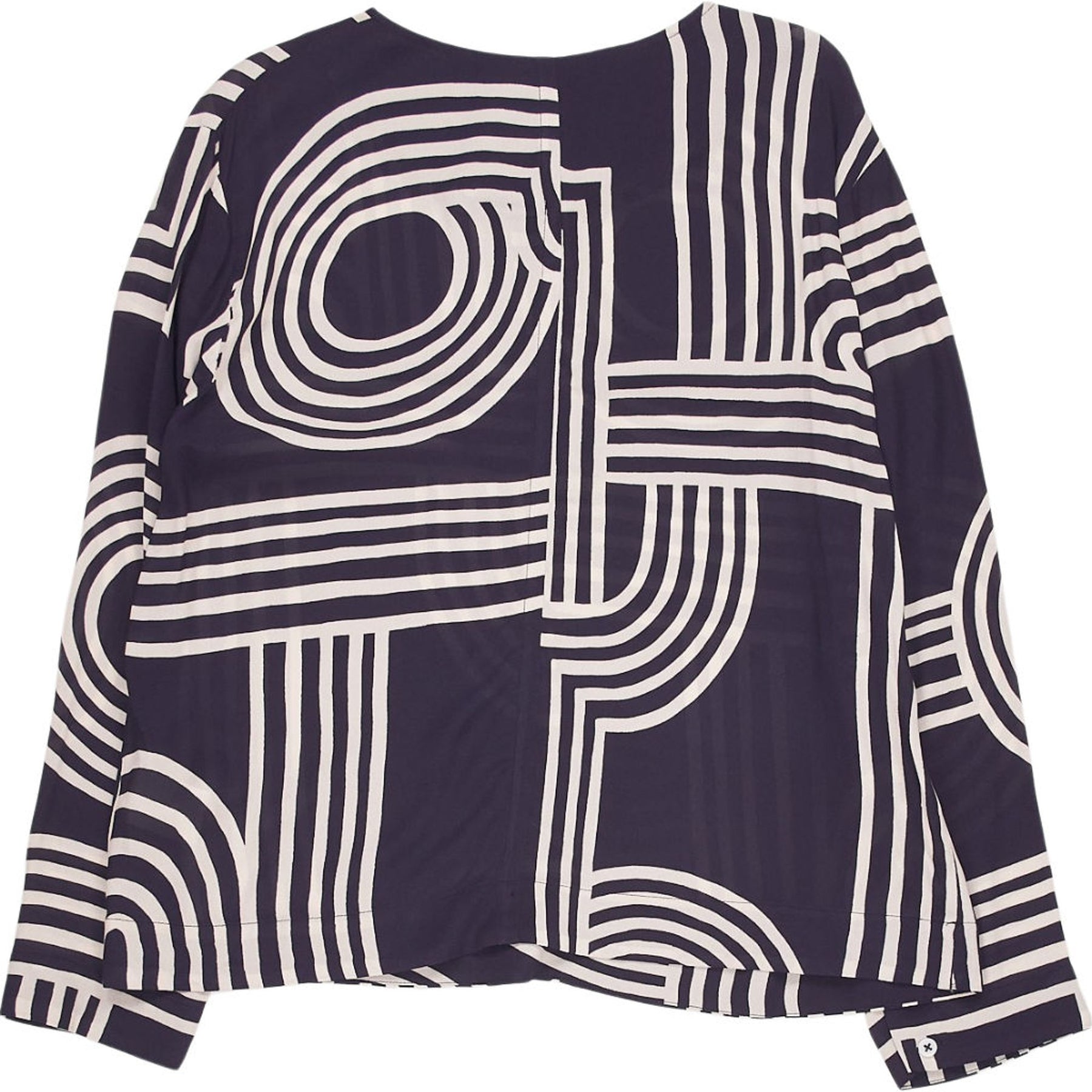 Wyse London Navy Geometric Blouse