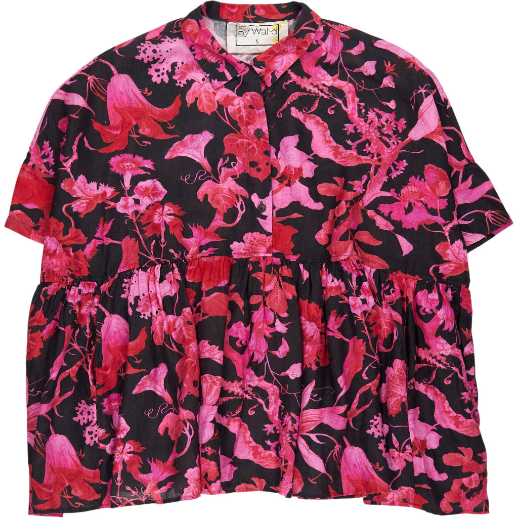 By Walid Pink Floral Blouse