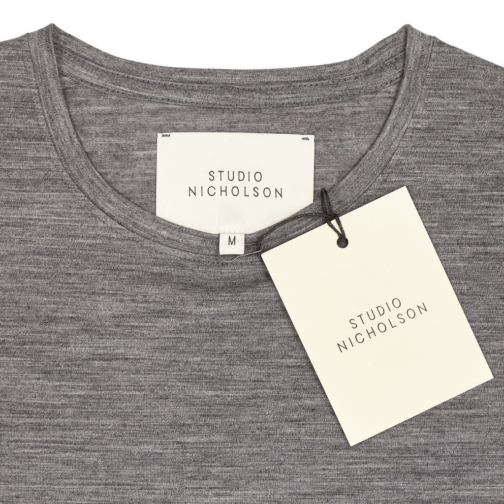 Studio Nicholson Grey Marl Long Sleeve T-Shirt