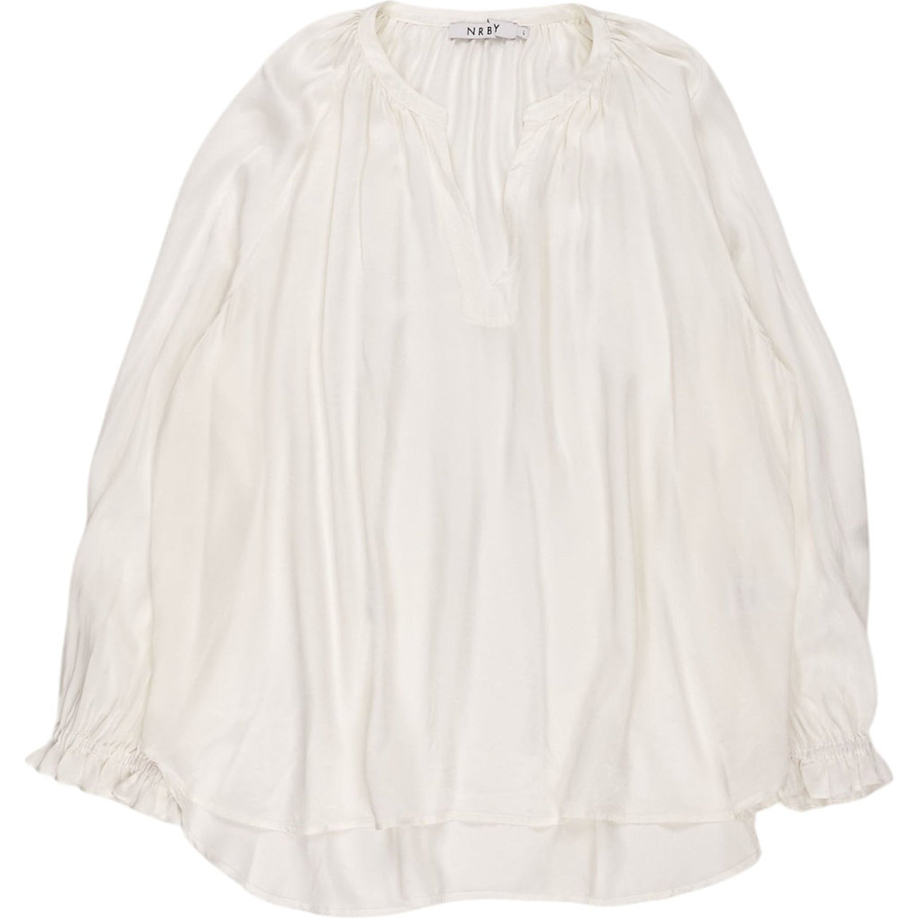 NRBY White Silk Blouse