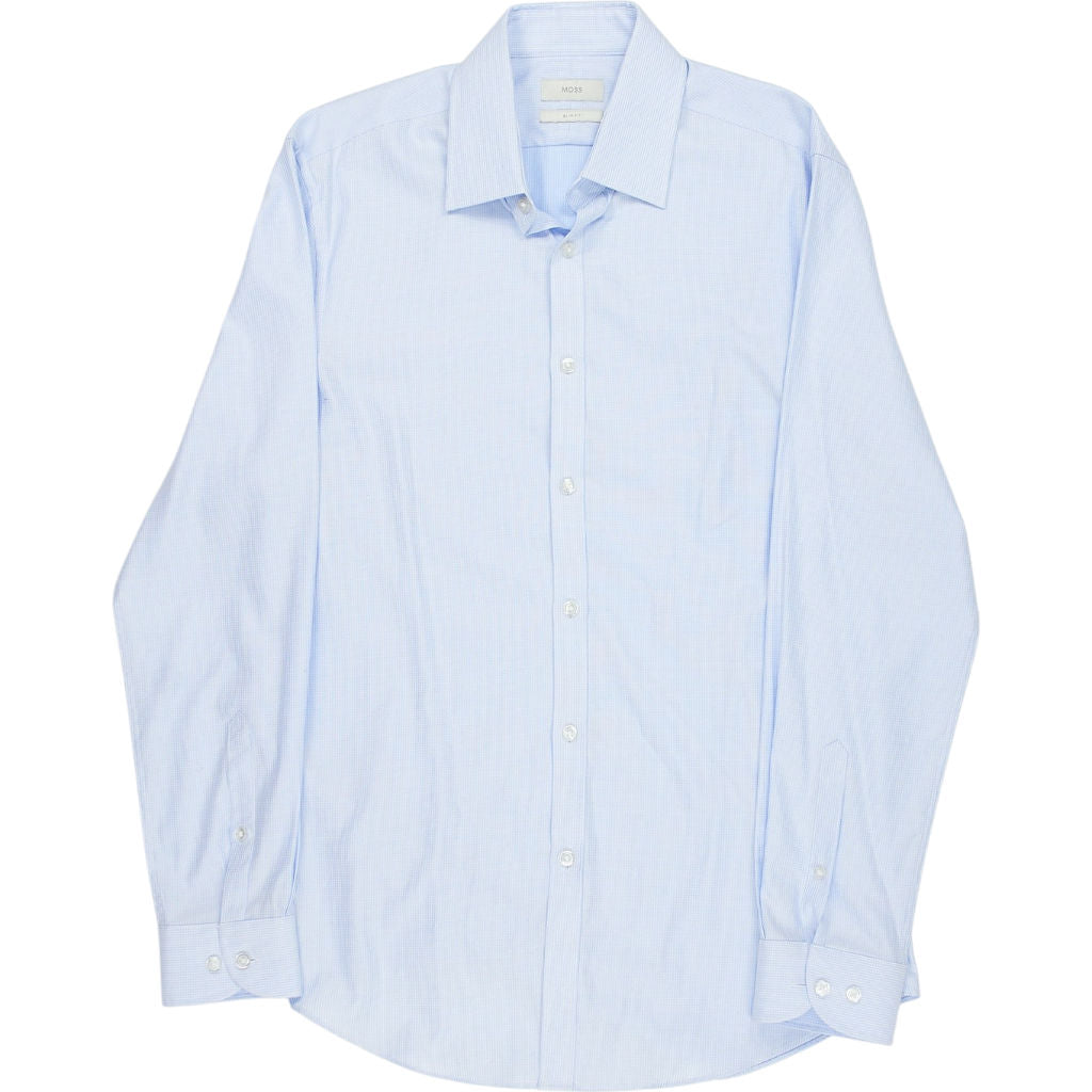 Moss Blue Slim Fit Shirt 15½