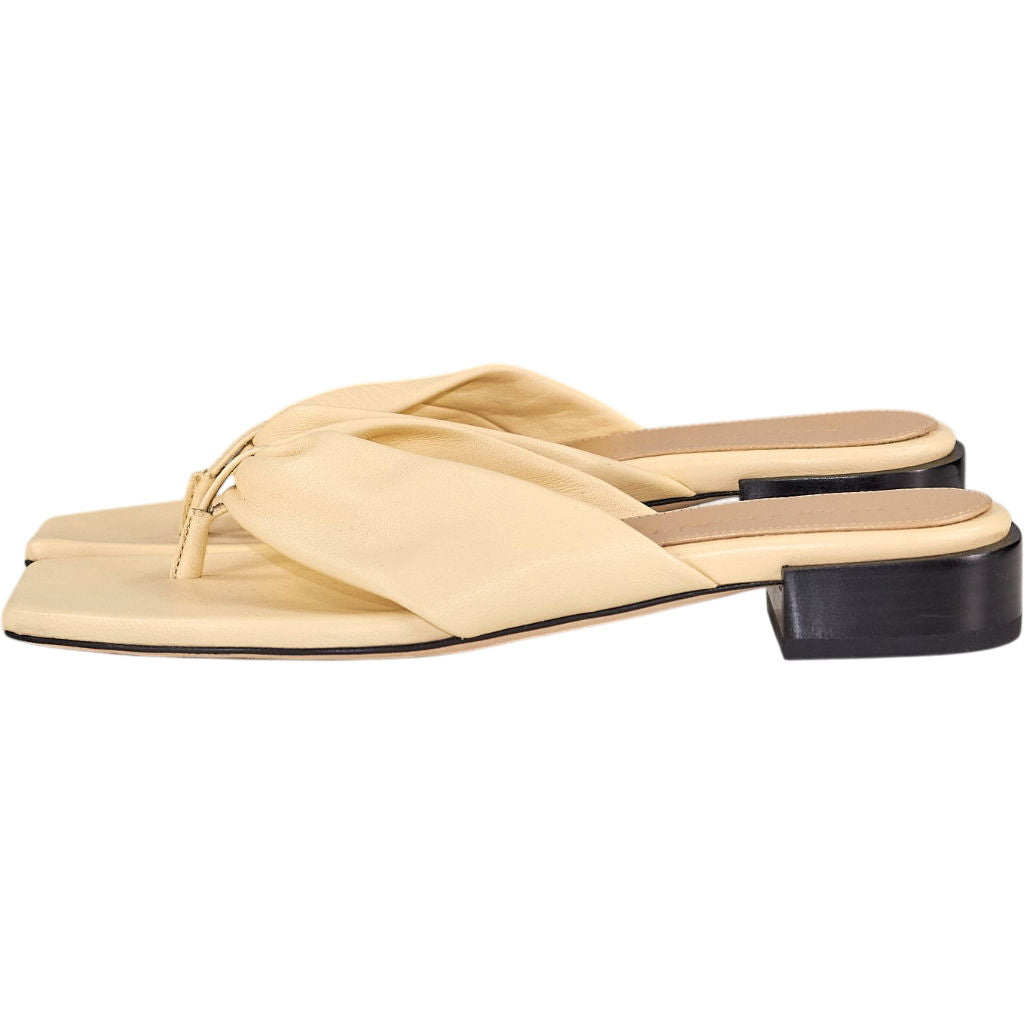 Dear Frances Cream Leather Sandals