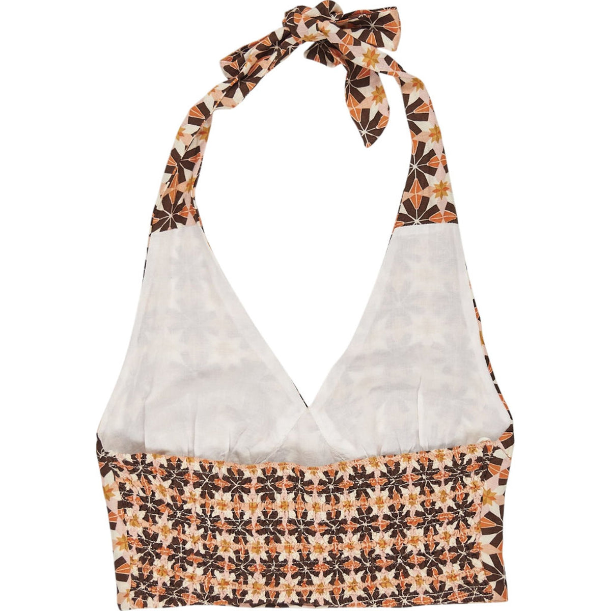 Superdry Brown Patterned Halter Top