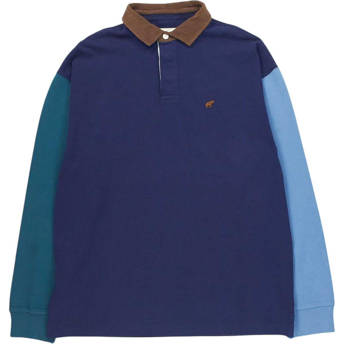 Beaufort & Blake Blue Colourblock Rugby Shirt