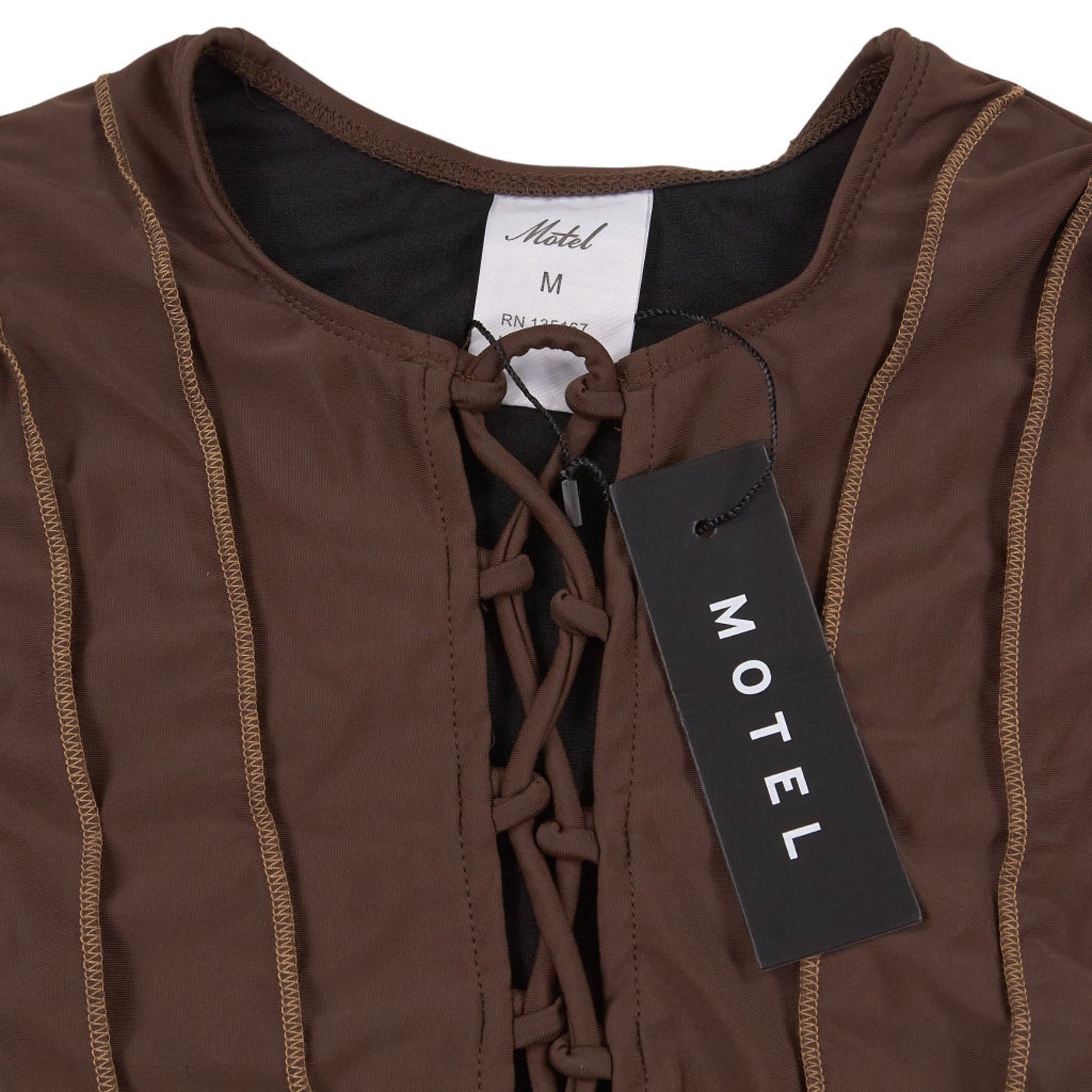 Motel Brown Olla Bikini Top