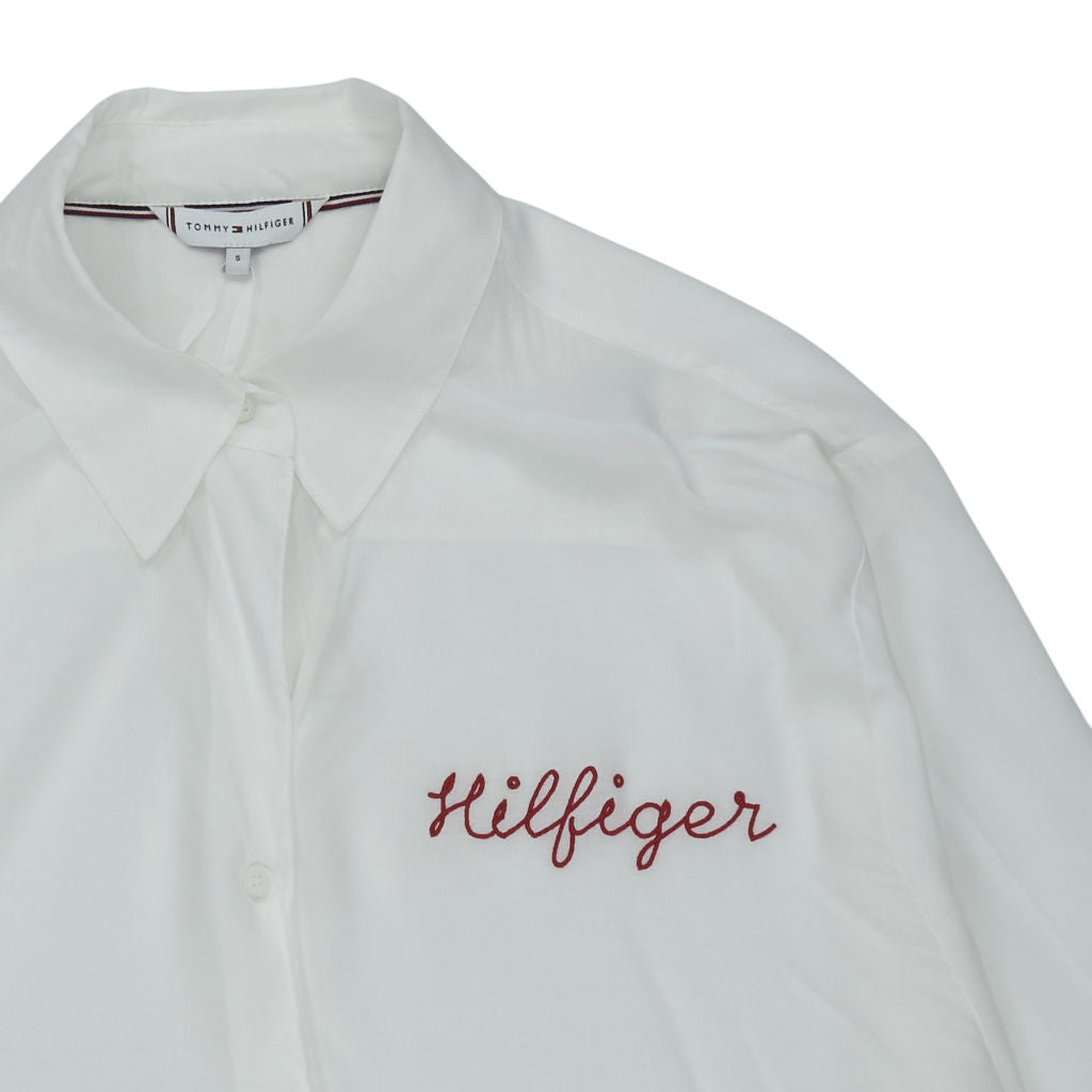 Tommy Hilfiger White Embroidered Shirt