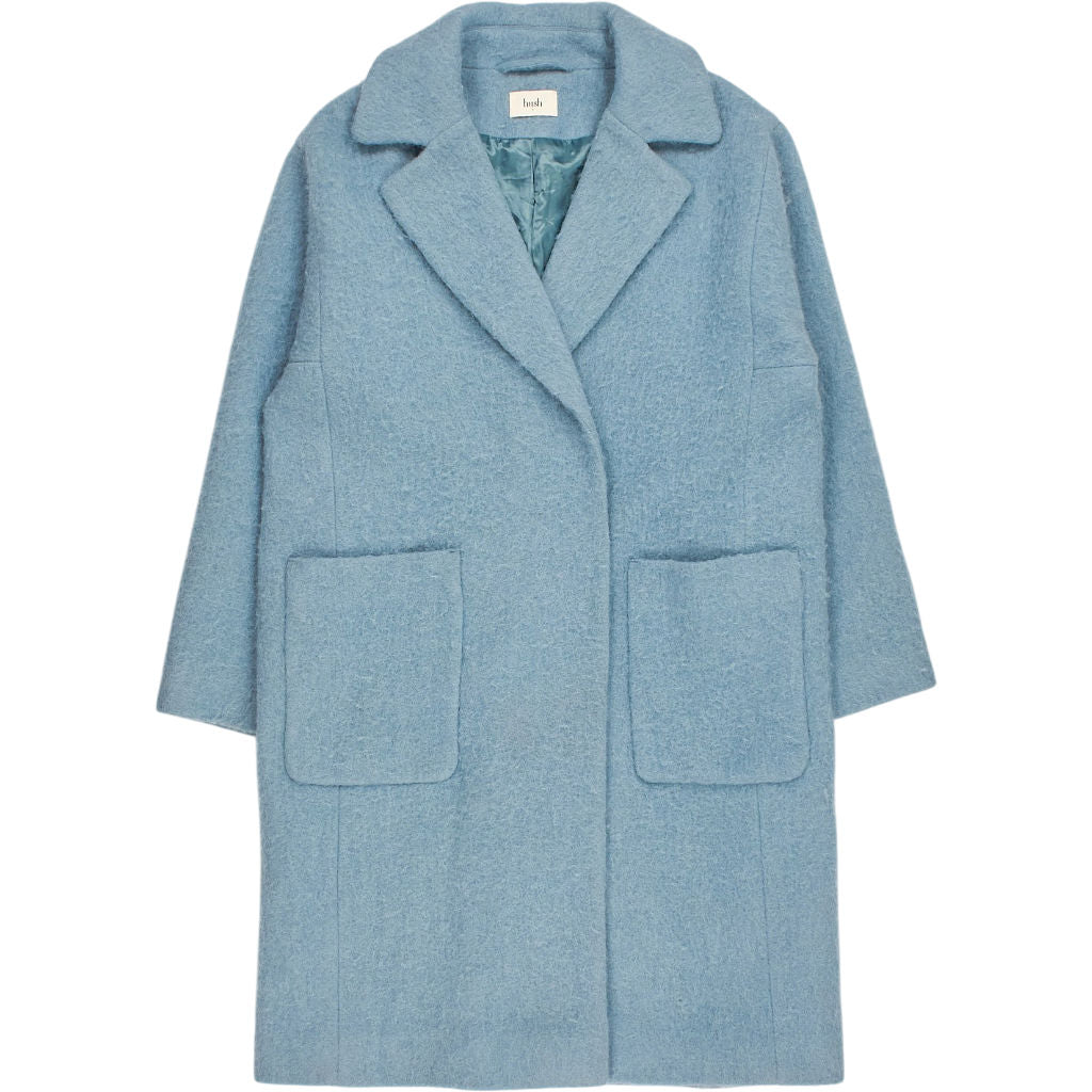 Hush Blue Wool Blend Coat
