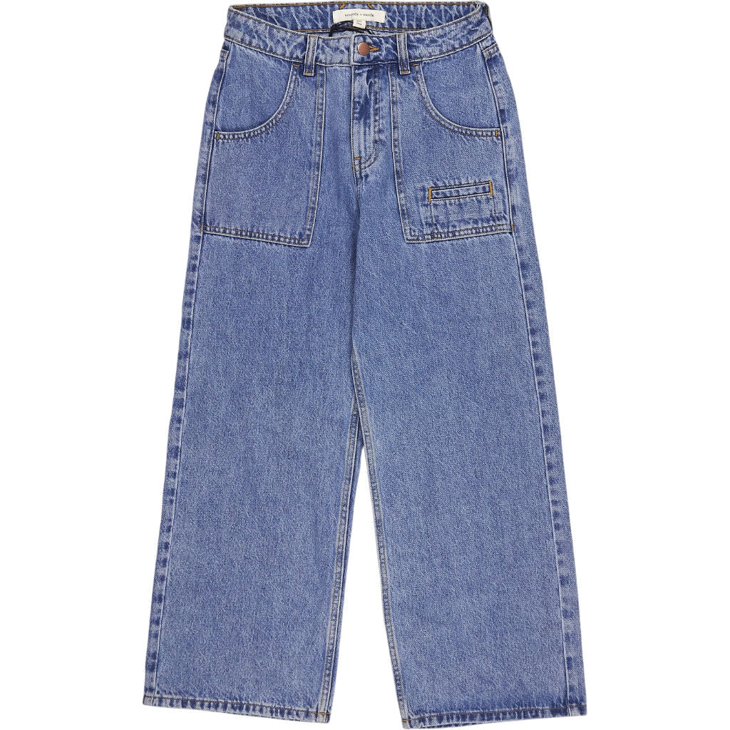 Seventy + Mochi Blue Eden Cropped Jeans