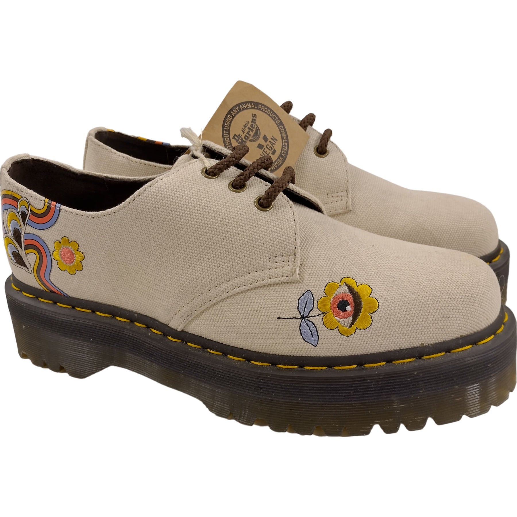 1461 Quad Retro Ray Canvas Vegan Platform Shoes