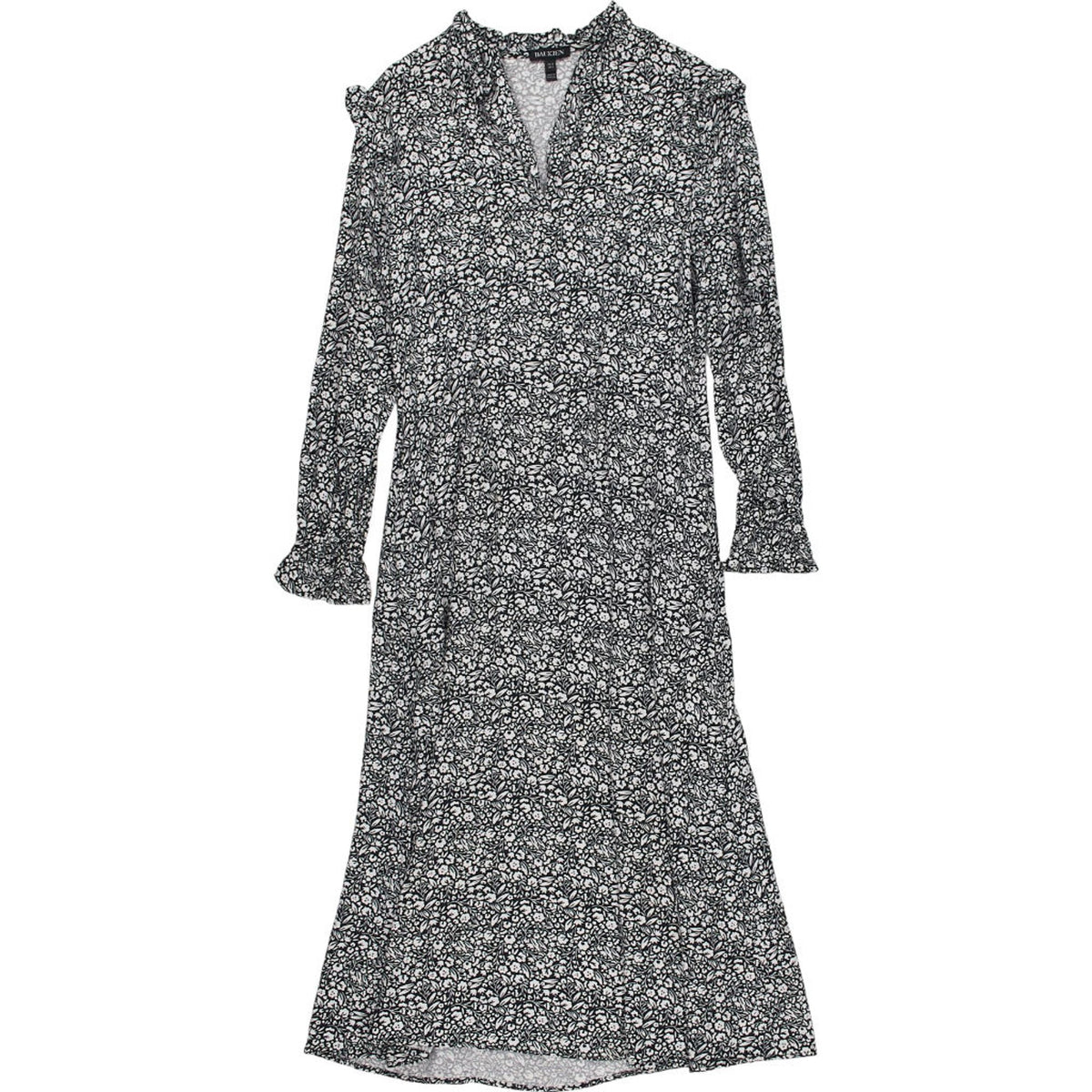 Baukjen Floral Midi Dress Black White