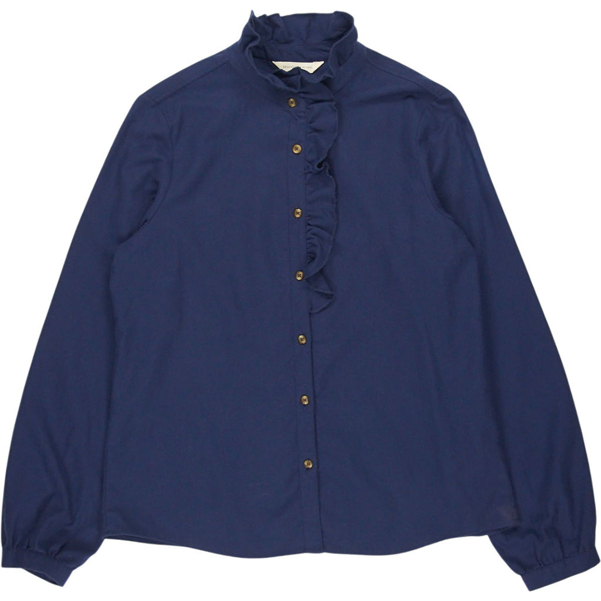 Beaufort & Blake Blue Ruffle Blouse