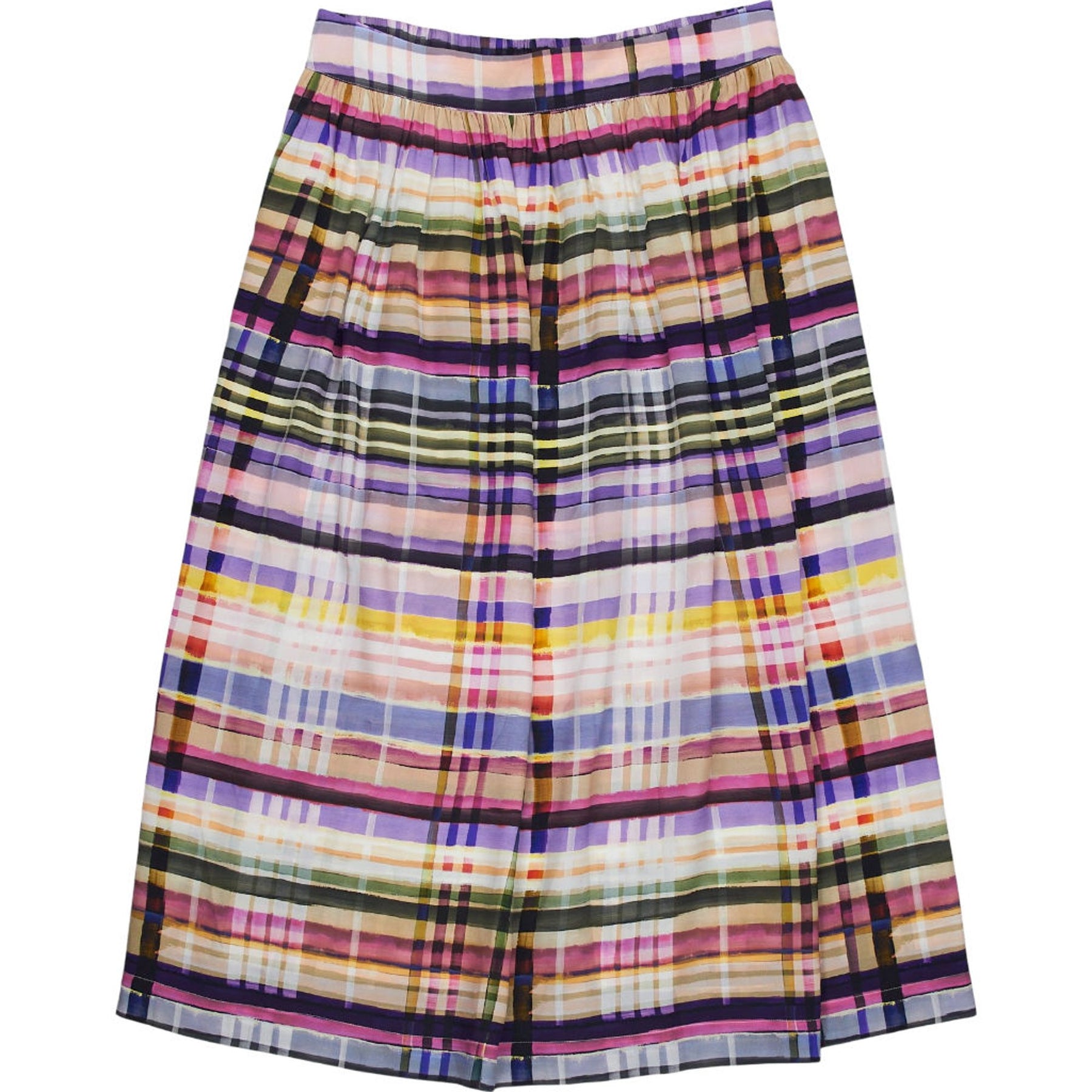 NRBY Multicolour Pleated Midi Skirt
