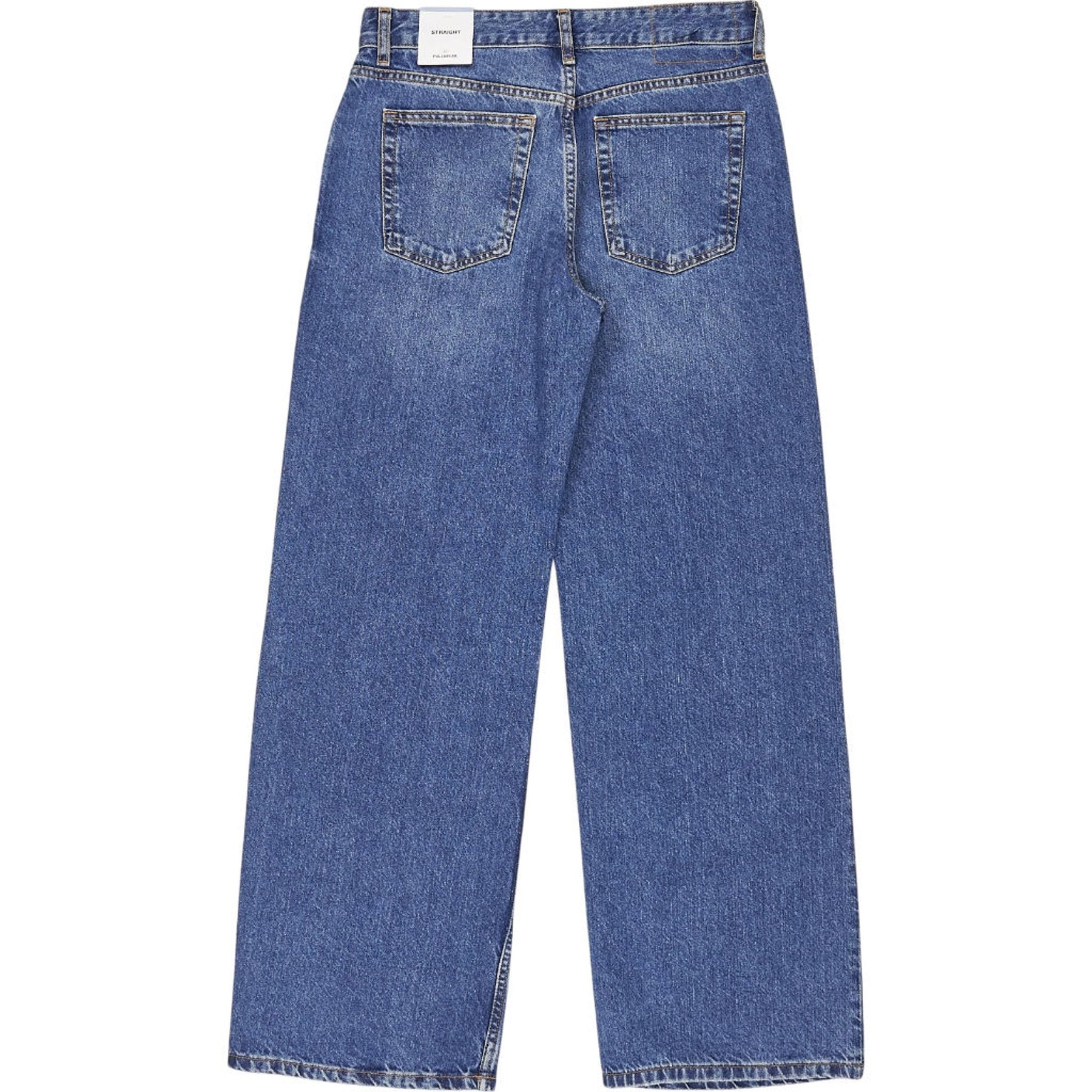 Pull&Bear Blue Straight Jeans With Rhinestones