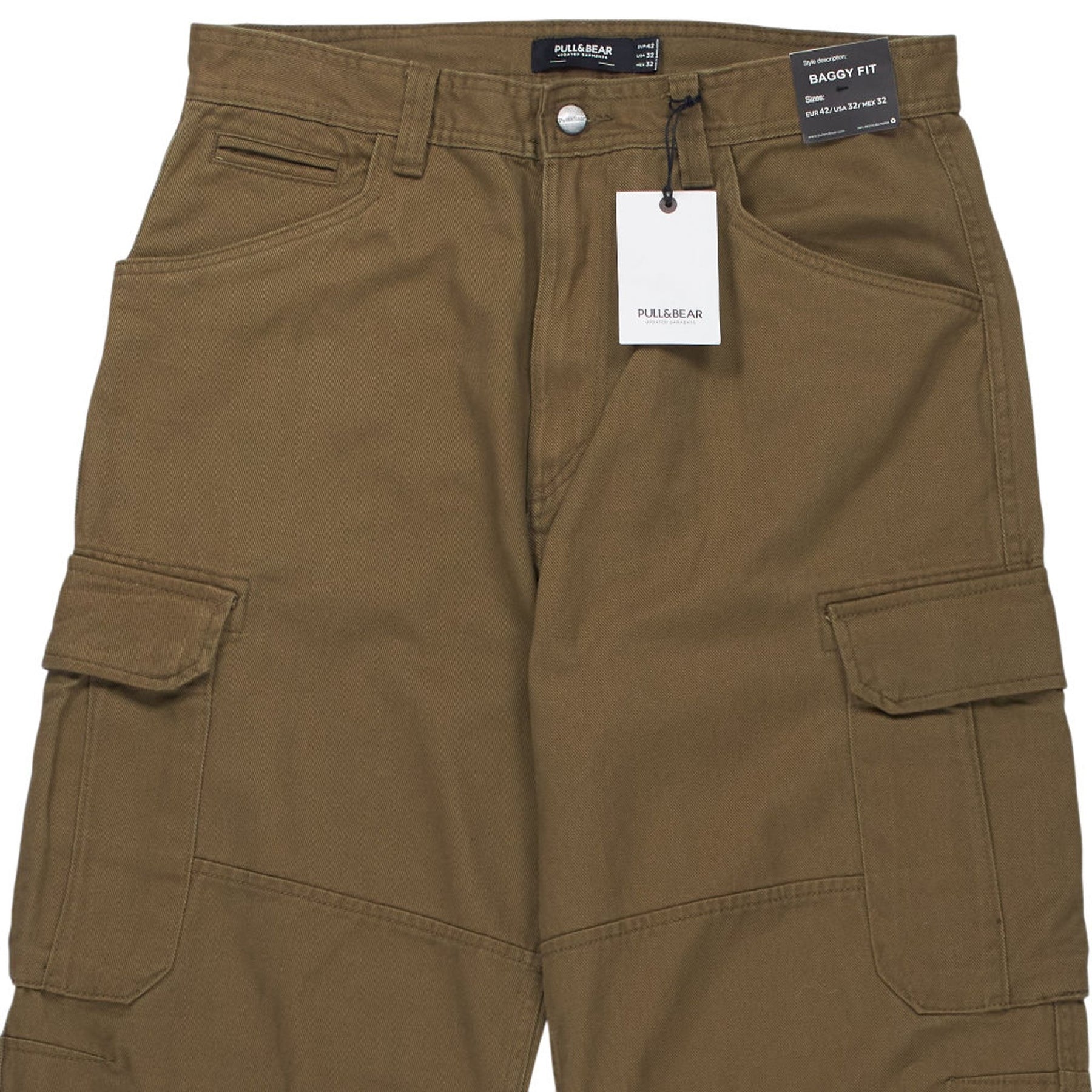 Pull & Bear Brown Baggy Fit Trousers