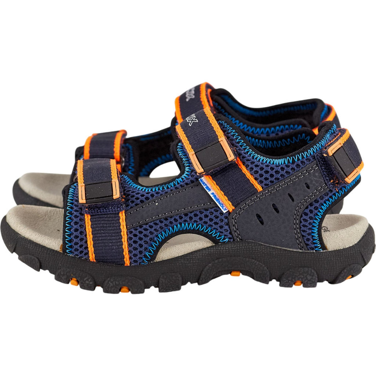 Geox Navy/Orange Strada Sandals Kids