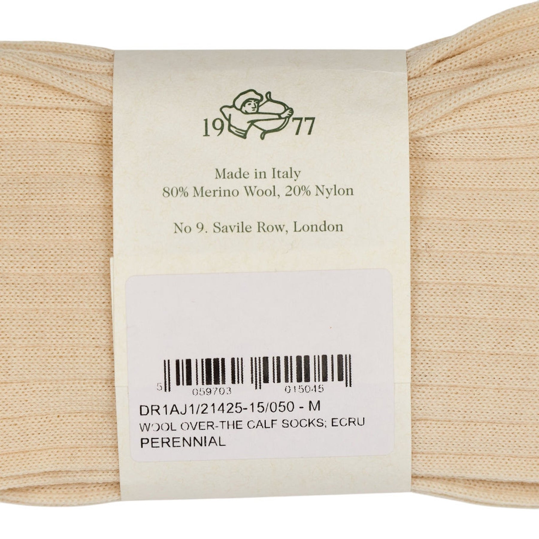Drake's Ecru Merino Wool Over-The-Calf Socks
