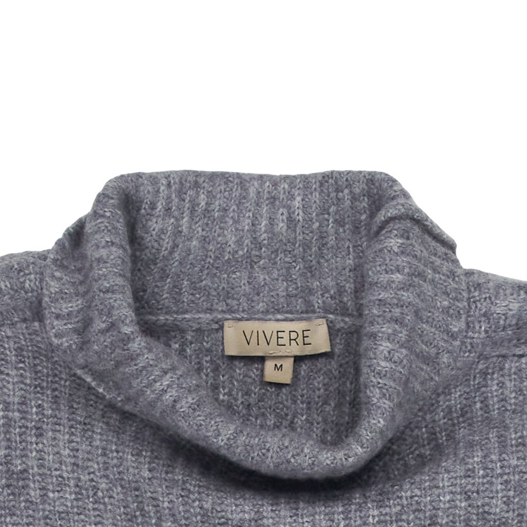 Vivere Grey Wool Blend Knit Jumper