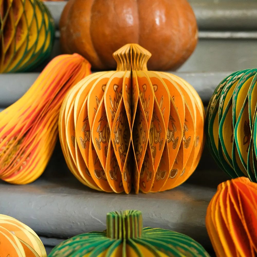 Honeycomb Pumpkin - Orange
