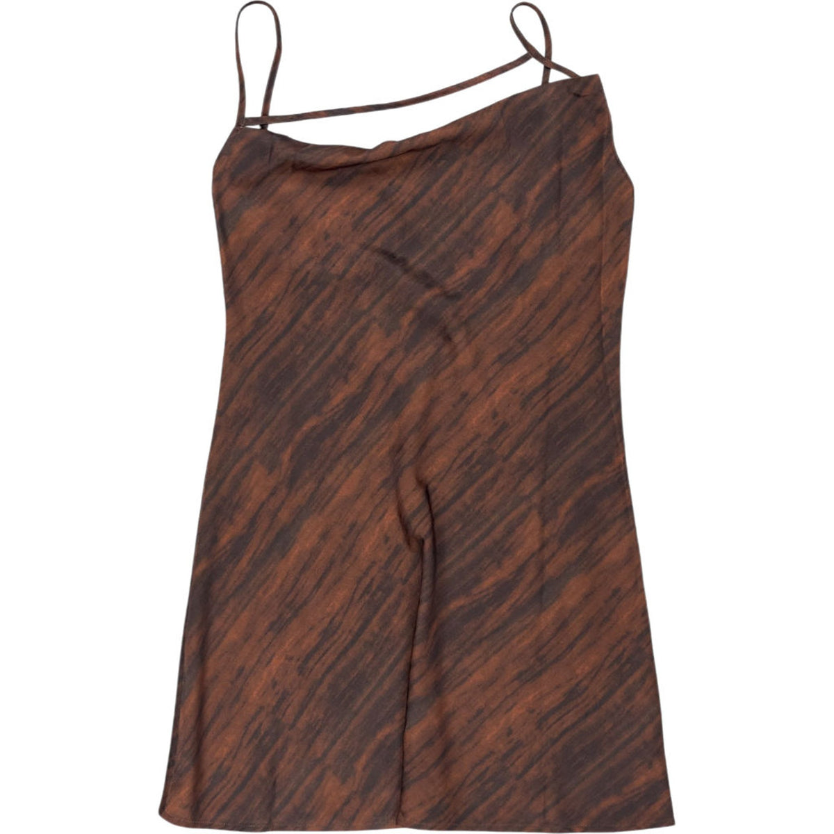 Motel Brown Marble Satin Dress