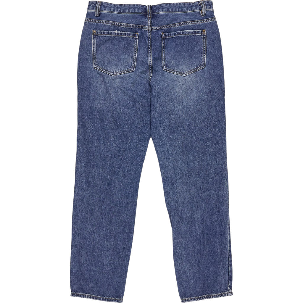 Hush Blue Cotton Straight Jeans