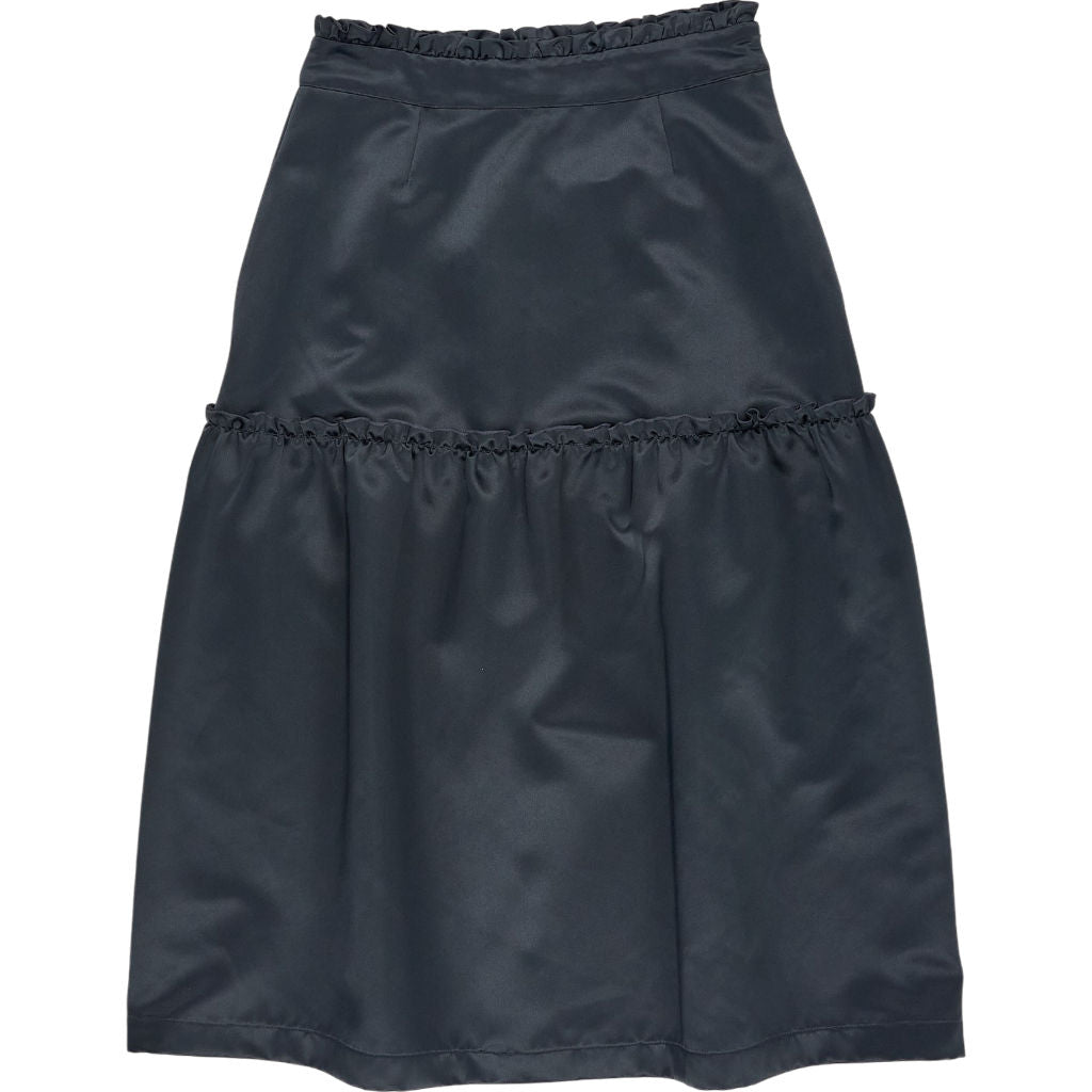 Wyse Dark Grey Satin Saskia Skirt UK 8