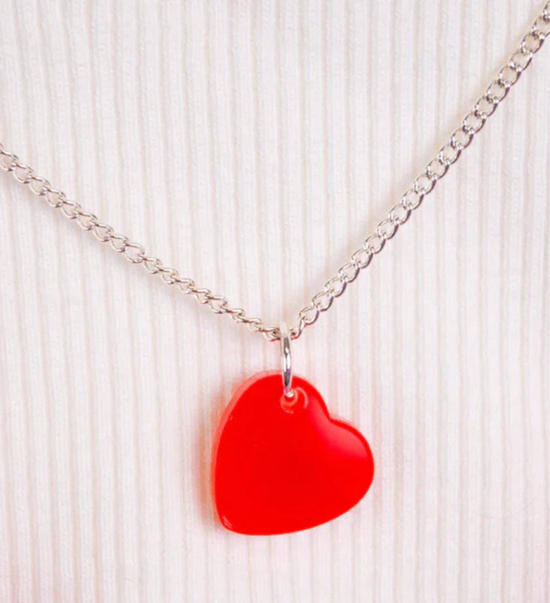 Recycled Red Heart Charm Necklace by Tatty Devine - 2 colours