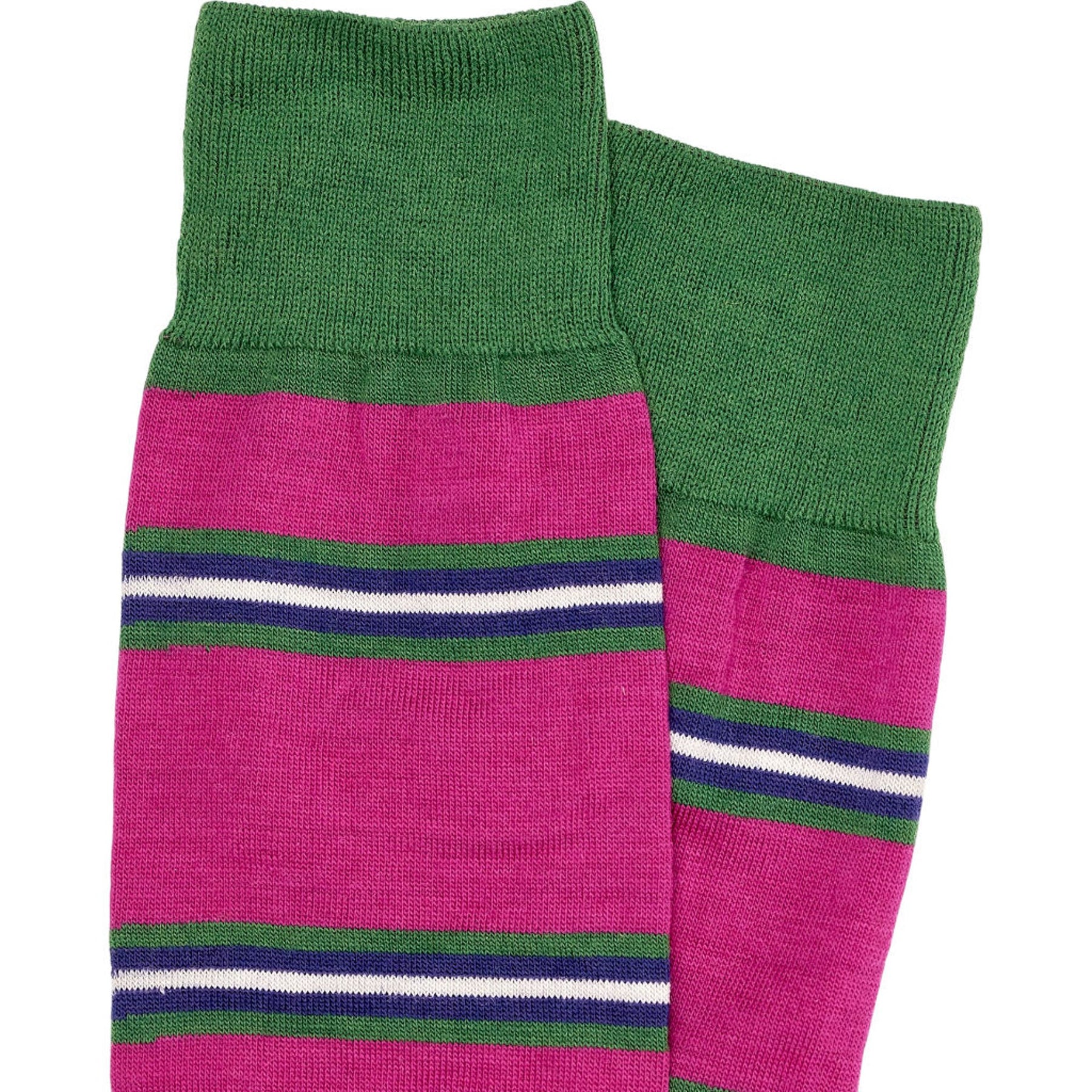 Australian Wools Pink Green Striped Socks