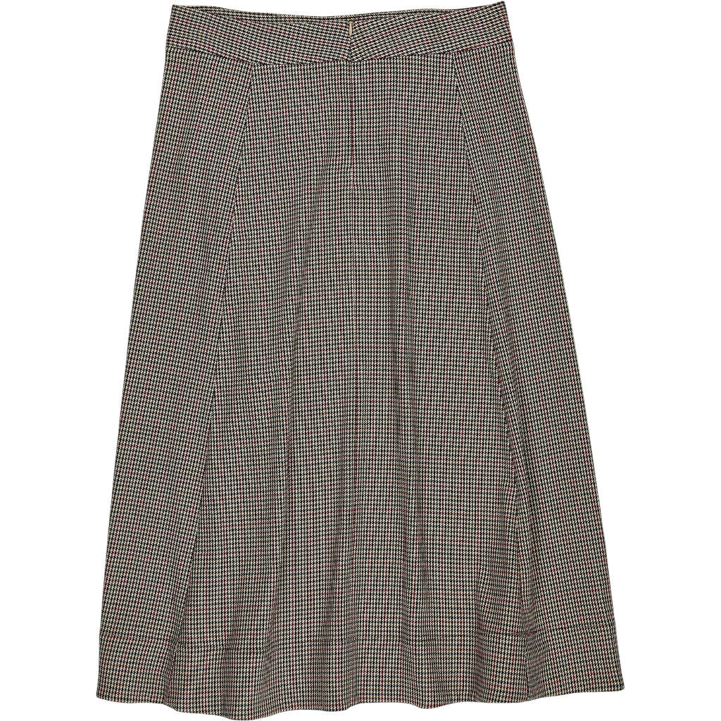 Wyse Tan Red Check Madeleine Skirt