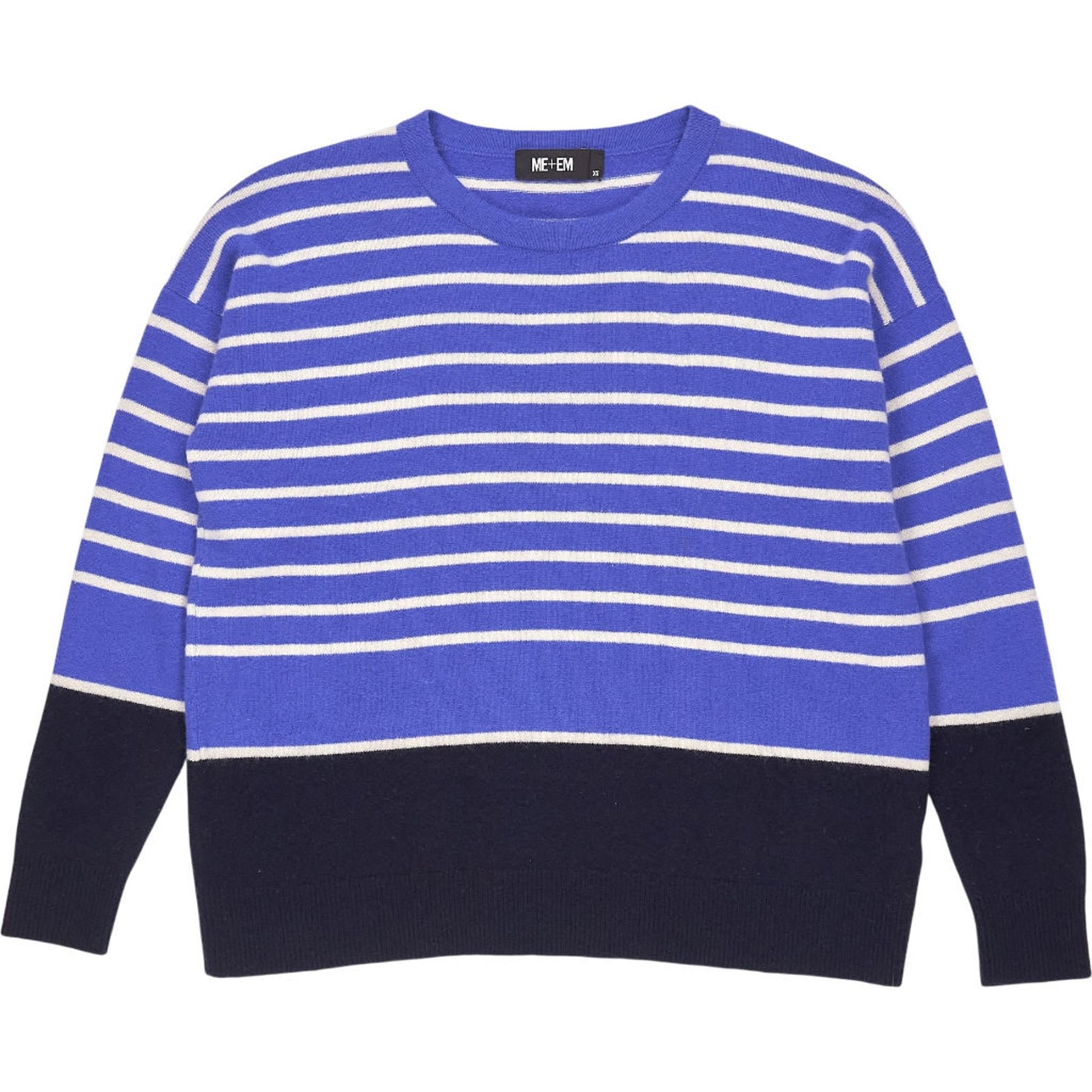 Me+Em Blue Striped Knit Jumper