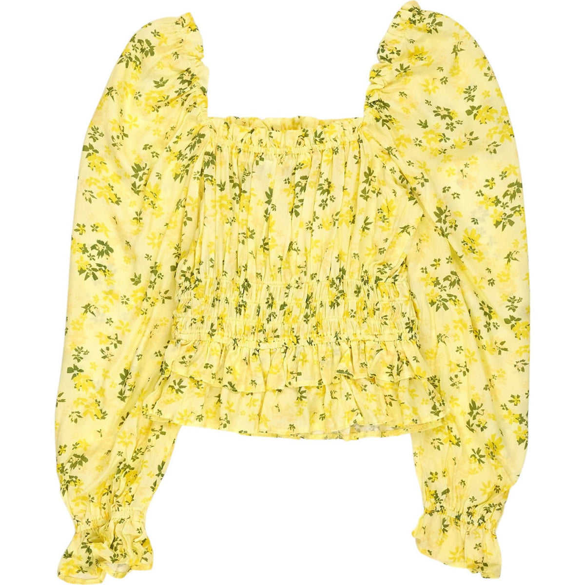 OMNES Yellow Floral Blouse