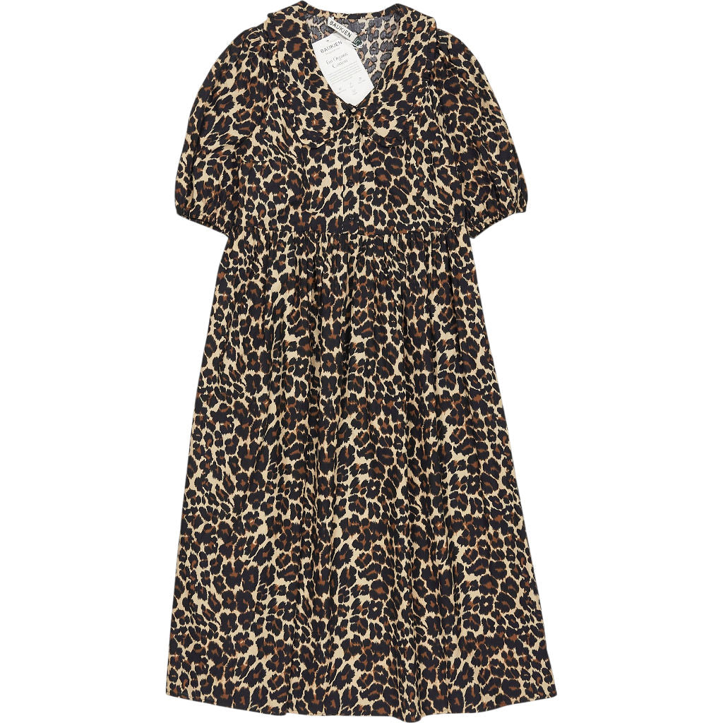 Baukjen Brown Leopard Imogen Midi Dress