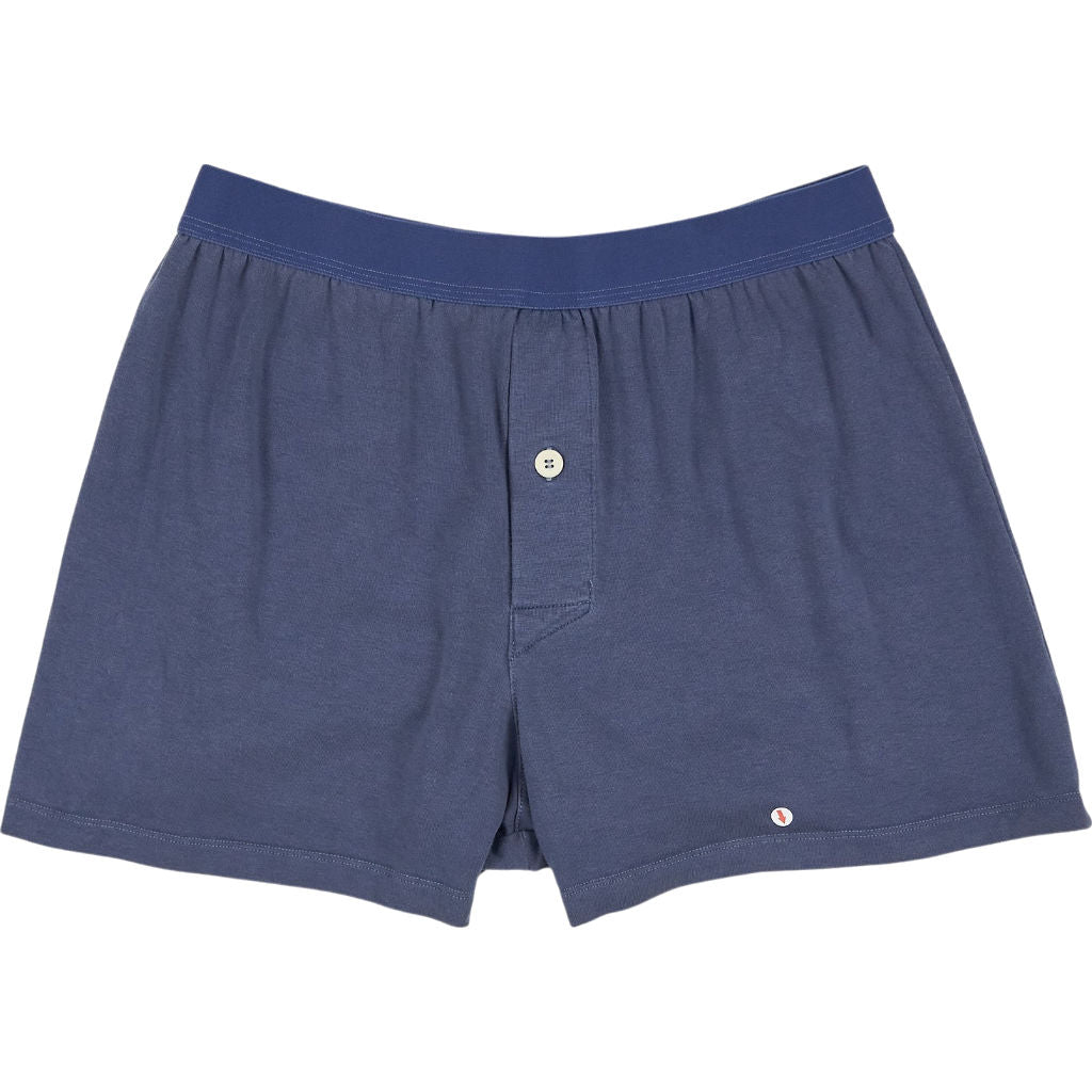 Hamilton & Hare Blue Boxer Button Shorts