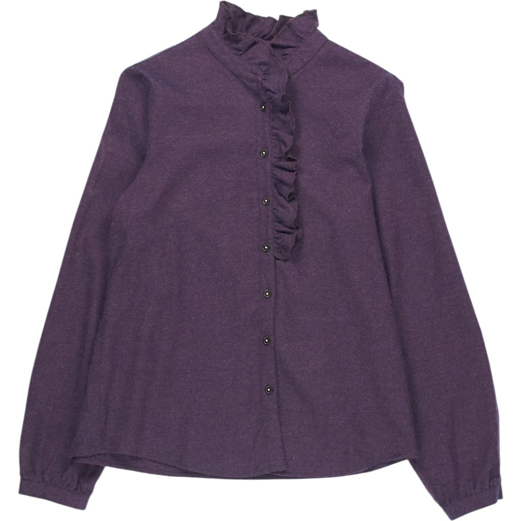 Beaufort & Blake Purple Ruffle Cotton Blouse