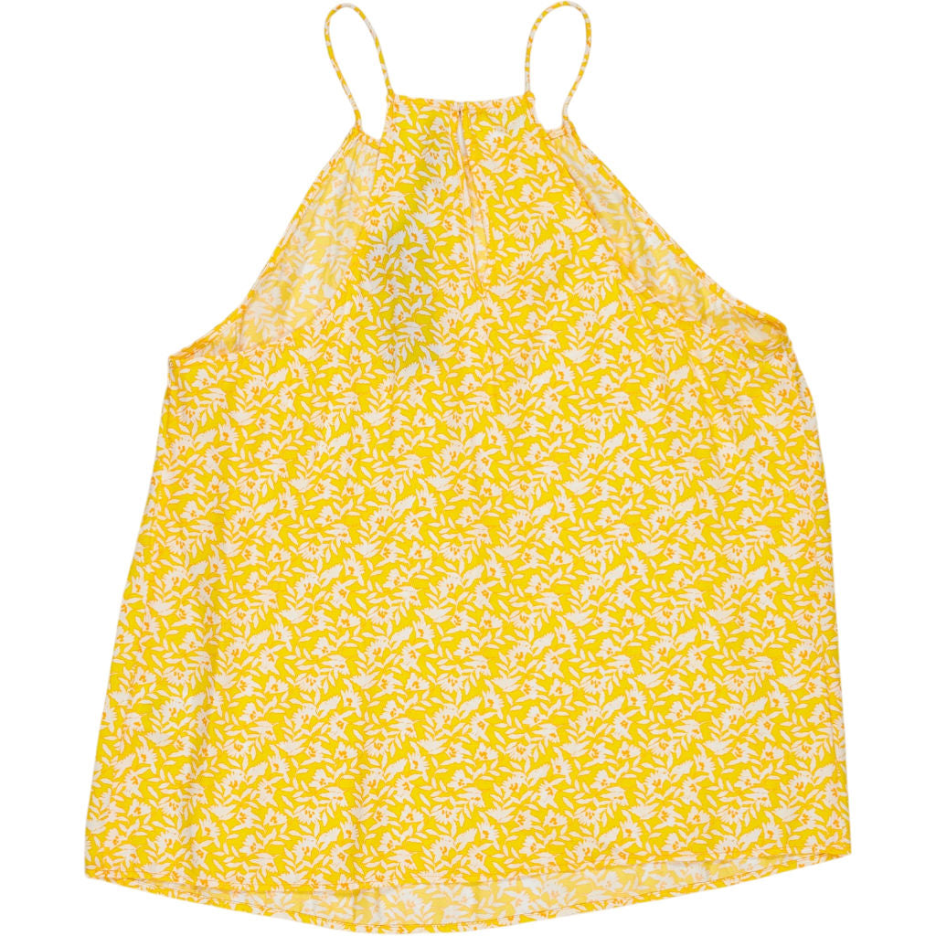 Hush Yellow Leafy Floral Halter Cami